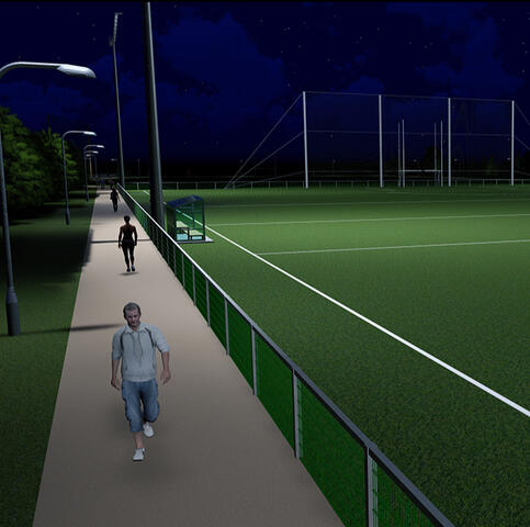 New Community Walkways at night